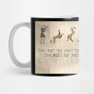 Thou art the unwitting victim of the roll of Richard Rick Roll Bayeux medieval Mug